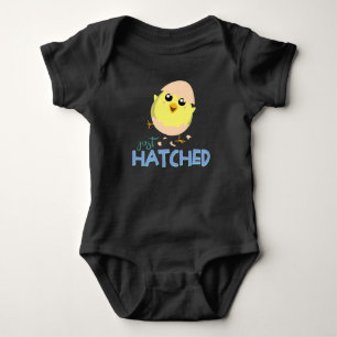 Zojuist Uitgekomen Cute Kuiken Zwarte Baby Body Romper