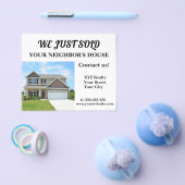 Zojuist verkocht makelaar vastgoed marketing flyer (Enkel)