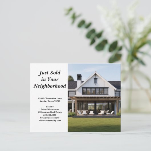 Zojuist verkocht vastgoedbedrijf Custom House Foto Briefkaart (Staand voorkant)