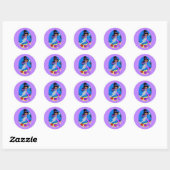Zola de Paarse Sticker Mermaid en Dolphin (Vel)