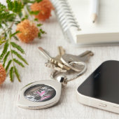 Zola de Zebra metalen sleutelhanger (Zijkant)