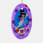 Zola Paarse Mermaid Ornament (Rechts)