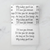 Zolang ik mijn baby leef, ben jij het bedankkaart (Binnen)