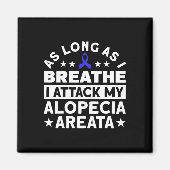 Zolang ik steun Alopecia Bewustmaking Ri Magneet (Voorkant)