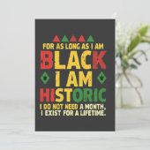 Zolang ik zwart ben, ben ik historisch feestdagenkaart (Staand voorkant)
