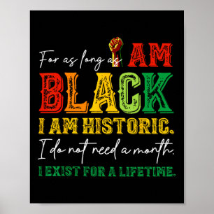 Zolang ik zwart ben, ben ik historisch Juneteenth Poster