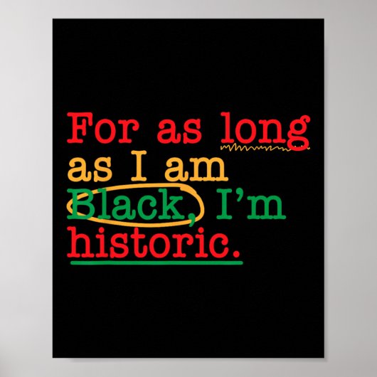 Zolang ik zwart ben, ben ik historisch Juneteenth Poster (Voorkant)