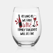 Zolang we wijnfamilie Feestdagen hebben, komt het  Wijnglas Zonder Voet (Voorkant)