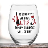 Zolang we wijnfamilie Feestdagen hebben, komt het  Wijnglas Zonder Voet