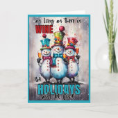 Zolang wijn, Feestdagen fijne kerstgroet Kaart (Voorkant)