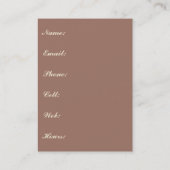 Zolder Antiek geïnspireerde chique zonovergoten ra Visitekaartje (Achterkant)