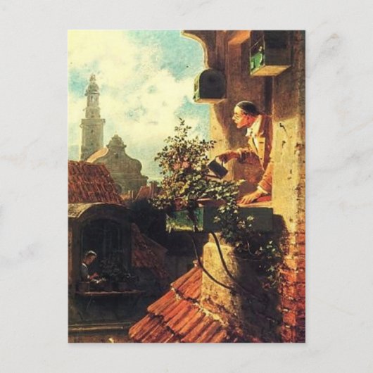zolderraam met  beweegredenen briefkaart (Voorkant)