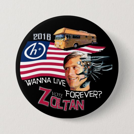 Zoltan Istvan voor President 2016 Ronde Button 7,6 Cm (Voorkant)