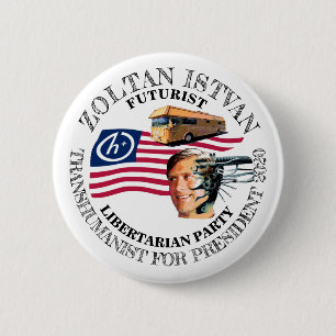 Zoltan Istvan voor President 2020 Ronde Button 5,7 Cm