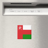 zOM001 Omani FLAG of Oman, Fridge Magneet (Insitu (Vaatwasser))