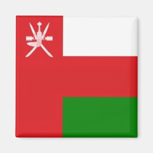 zOM001 Omani FLAG of Oman, Fridge Magneet (Voorkant)