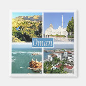zOM005 OMAN collage, Azië, Fridge Magneet (Voorkant)