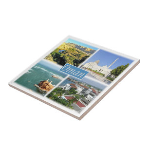 zOM005 OMAN collage, Azië, Tegeltje