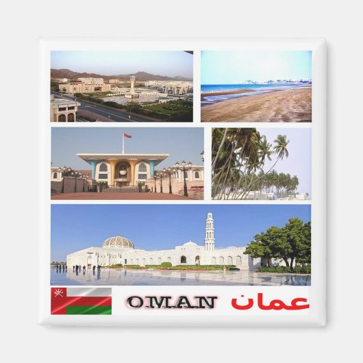 zOM006 i love OMAN mosaic, Asia, Fridge Magneet (Voorkant)
