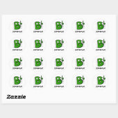 Zom-B-Flat Funny Halloween Zombie Music Pun Ronde Sticker (Vel)