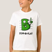 Zom-B-Flat Funny Halloween Zombie Music Pun T-shirt (Voorkant)