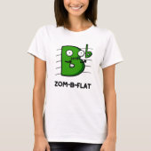 Zom-B-Flat Funny Halloween Zombie Music Pun T-shirt (Voorkant)