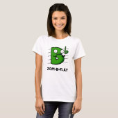 Zom-B-Flat Funny Halloween Zombie Music Pun T-shirt (Voorkant volledig)