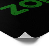 Zom-B-Flat Funny Zombie Music Pun Dark BG Poster (Hoek)