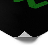 Zom-b Funny Zombie Alphabet B Pun Dark BG Poster (Hoek)