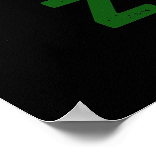 Zom-b Funny Zombie Alphabet B Pun Dark BG Poster (Hoek)