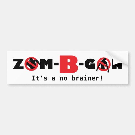 Zom-B-Gon, Bumpersticker (Voorkant)