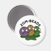 Zom-beads Funny Halloween Zombie Beads Pun Magneet (Voorkant / Achterkant)