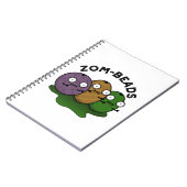 Zom-beads Funny Halloween Zombie Beads Pun Notitieboek (Linkerzijde)