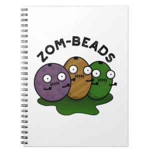 Zom-beads Funny Halloween Zombie Beads Pun Notitieboek