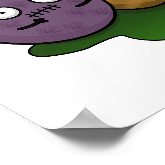 Zom-beads Funny Halloween Zombie Beads Pun Poster (Hoek)