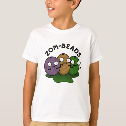 Zom-beads Funny Halloween Zombie Beads Pun T-shirt (Voorkant)