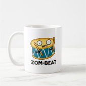 Zom-beat Funny Halloween Zombie Drum Pun Koffiemok (Links)