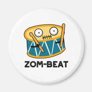 Zom-beat Funny Halloween Zombie Drum Pun Magneet