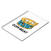 Zom-beat Funny Halloween Zombie Drum Pun Notitieboek (Linkerzijde)