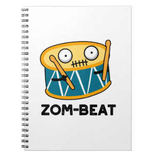 Zom-beat Funny Halloween Zombie Drum Pun Notitieboek