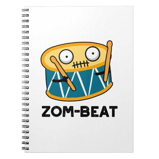 Zom-beat Funny Halloween Zombie Drum Pun Notitieboek (Voorkant)