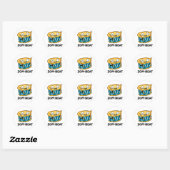 Zom-beat Funny Halloween Zombie Drum Pun Ronde Sticker (Vel)