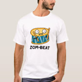 Zom-beat Funny Halloween Zombie Drum Pun T-shirt (Voorkant)