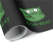 Zom-beat Grappige Halloween Zombie Drum Pun Dark B Cadeaupapier (Rol Hoek)