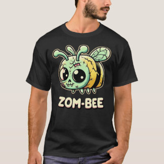 Zom-Bee Adorably Creepy Zombie Bee Cartoon Hallowe T-shirt
