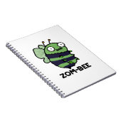 Zom-bee Funny Halloween Zombie Bee Pun Notitieboek (Rechterzijde)