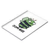 Zom-bee Funny Halloween Zombie Bee Pun Notitieboek (Linkerzijde)