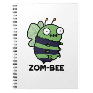 Zom-bee Funny Halloween Zombie Bee Pun Notitieboek