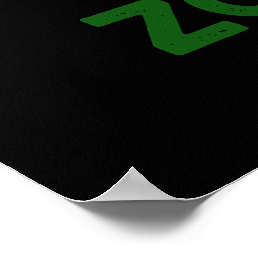 Zom-bee Funny Zombie Bee Pun Dark BG Poster (Hoek)