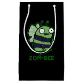 Zom-bee Grappig Halloween Zombie Bee Pun Dark BG Klein Cadeauzakje (Voorkant)